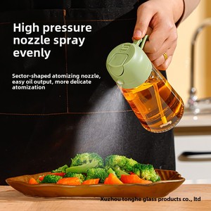 2 em 1 Premium Glass Kitchen <span class=keywords><strong>Oil</strong></span> Pulverizador Dispenser Garrafa para Cozinhar e Servir Azeite Uso Alimentar - Product Image 2