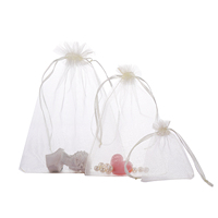 Sacs en organza à logo personnalisé, pochettes à bijoux avec cordon de serrage, sacs cadeaux pour bonbons pour mariage, vente en gros