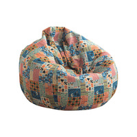 Canapé paresseux moderne européen inclinable et pliable en tissu confortable à motif zèbre, avec broderie géante en forme de larme, pouf pour salon intérieur