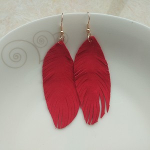 Ingrosso orecchini <span class=keywords><strong>in</strong></span> <span class=keywords><strong>pelle</strong></span> di lana con nappine a doppio strato retrò - Product Image 2