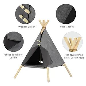 Tienda de lona blanca para mascotas, cama lavable y portátil, personalizada, nuevo diseño, venta al por mayor, para perro y gato - Product Image 2