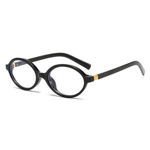 Zhang Yuanying Mismo estilo retro coreano Mujer <span class=keywords><strong>Nerd</strong></span> Oval Todo-fósforo Marco liso Espejo plano Anti Gafas de luz azul - Product Image 1