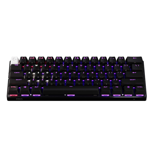 Logitech PRO X 60 LIGHTSPEED 60 Percent Wireless Gaming Keyboard Red Dot GX Tactile Optical Switch LIGHTSYNC RGB 1ms for Esports