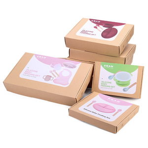 Juego de alimentación para bebés personalizado, platos divididos de silicona con ventosas y cucharas de madera para 0-12 meses - Product Image 4