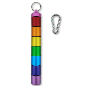 2022 New Design Aluminum Alloy Pill Organizer Pill Fob for Outdoor Travel Camping Pocket Pill Box Keychain