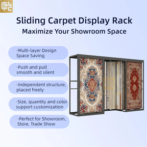 Factory Direct Custom Sliding Teppich Teppich <span class=keywords><strong>Display</strong></span> <span class=keywords><strong>Rack</strong></span> Mehr schicht ige moderne umwelt freundliche für Showroom Store High Capacity Space - Product Image 3