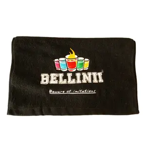 100% cotone asciugamano bar asciugamano pianura personalizzato con ricamo logo