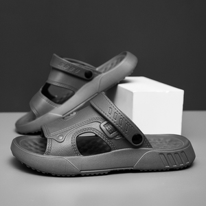 Solid Navy PU <b>Slide</b> Sandals Open Toe Anti-Slippery EVA Outsole Summer Outdoor Slippers - Product Image 5