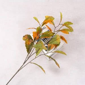 Natural Single Branch Chestnut <b>Leaf</b> Artificial Silk Flower Green Plant Exhibition Wedding Office Floral Design <b>Decoration</b> - Product Image 2