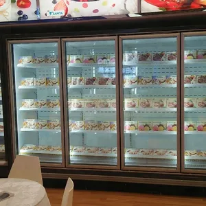 Kabinet Freezer Komersial Pintu Kaca untuk Supermarket