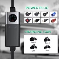 Cargador EV portátil HICI de 11kW, estación de carga trifásica montada en la pared fácil de llevar con batería para usuarios domésticos