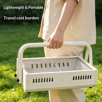 Barbecue d'extérieur multifonctionnel pliable, four portable pratique au charbon de bois pour la cour