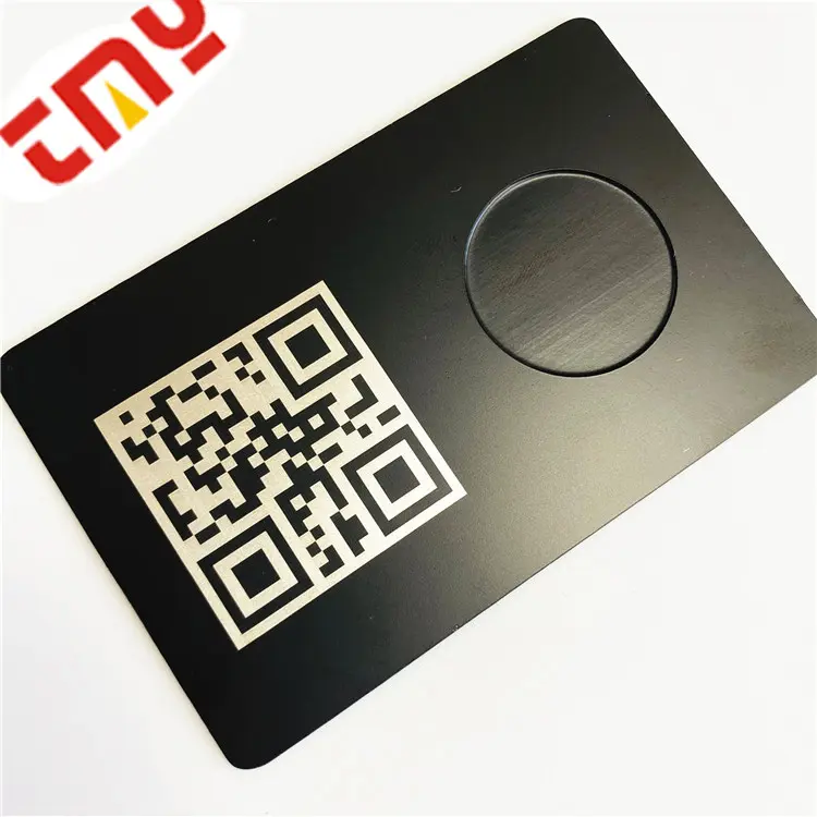 Factory Price NFC Blank Black Metal Business Card Nfc 213 215 216 Contactless NFC Card With QR Code