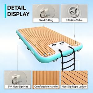 Alfombra Flotante Inflable Antideslizante al por Mayor, Alfombra de Agua Flotante de PVC Grueso para Exteriores, Playa, Lago, <span class=keywords><strong>Piscina</strong></span>, Ocio, Tomar el Sol, Juguete Acuático - Product Image 3