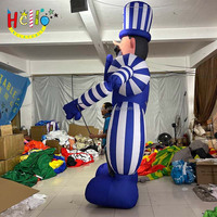 Costume gonflable de dessin animé en promotion, marionnette de clown gonflable avec longues jambes