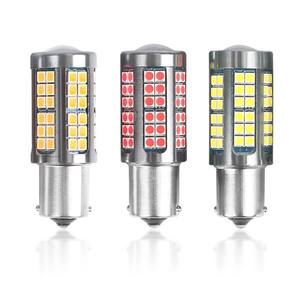Ampoule LED OEM sans Hyper Flash P21W pour Tuning Automobile, Lampe de Signalisation Canbus 1156 BA15S PY21W BAU15S T20 7440 WY21W 3030 72SMD Ambre Rouge 12V-70V - Product Image 1