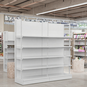 Estanterías de Góndola para Supermercado, de Una Cara, Acabado Blanco, Económicas, para Exhibición en Tiendas Minoristas, para Cualquier Tamaño de Artículo, Hechas de Acero Metálico Resistente - Product Image 2