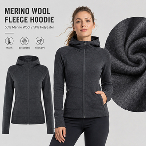 Veste polaire zippée en softshell pour femme, coupe-vent, chaude, avec logo personnalisé, haut de gamme, pour sports de plein air, thermique - Product Image 1