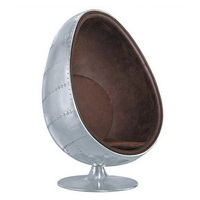 Chaise pivotante de luxe en fibre de verre de forme ovale, mobilier de salon moderne pour la maison