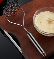 Aardappelen Crusher Rvs Geperste Aardappel Stamper Puree Puree Sap Maker Aardappel Pusher Gladde Gepureerde Fruit Gereedschap Keuken