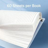 Carnet portable A5 à feuilles mobiles 210x148mm avec couverture PP étanche, 60 feuilles, rechargeable, pour étudiant