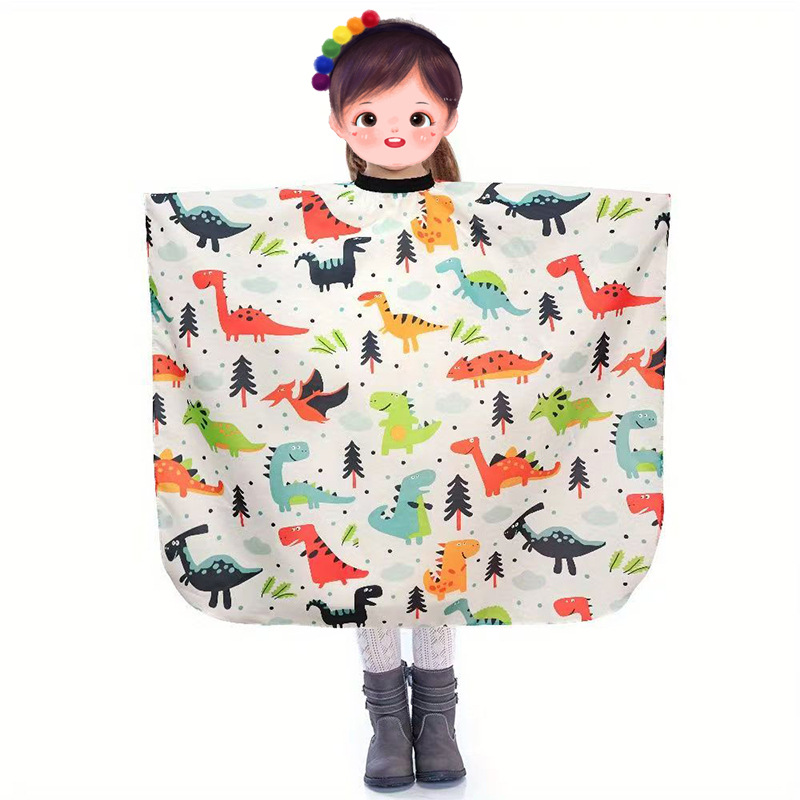 Bavaglino per bambini con dinosauro bianco, dimensioni 80x120 cm