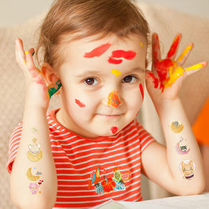 Kits de tatuaje temporal de oro de dinosaurio espacial de animales de dibujos animados <span class=keywords><strong>para</strong></span> <span class=keywords><strong>niños</strong></span> al por mayor pegatina impermeable <span class=keywords><strong>para</strong></span> <span class=keywords><strong>niños</strong></span> - Product Image 2