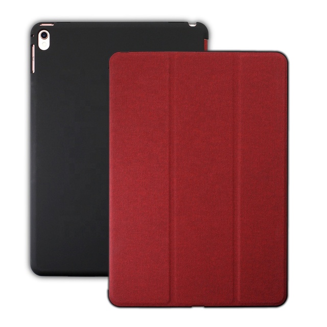 WOWCASE 2015 2017 Super Slim Trifold Magnetic Leather Smart Folio Case with 360 Protection for iPad Pro 12.9 1st/2nd Generation