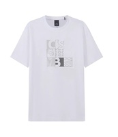 Camiseta Casual para Hombre 2026 con Pedrería, Ventilada, de Algodón Puro, Talla Grande, Estilo Retro, Exquisita y Transpirable