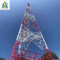 Torre de Acero Angular de 3 Patas de 45 m con Tecnología Profesional para Cobertura de Red GSM Rural