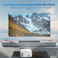 Projecteur intelligent T5 Android 9 en gros, 350 ANSI, 1080P, compatible 4K, pour home cinéma, Netflix préinstallé, LED, commande vocale 2G intégrée