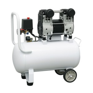 Compresseur d'air silencieux sans huile JR 24L 980W, compresseur à piston portable 8 bars pour la peinture et l'usage industriel, 220V/120V - Product Image 1