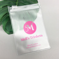 Petits sacs d'emballage en plastique givré pour bijoux avec impression personnalisée sacs à fermeture éclair en gros avec logos mini pochette à fermeture éclair et fermeture éclair pour boucles d'oreilles