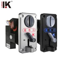 Accepteur de pièces universel LK734 comparable avec mécanisme de sélection de pièces à logo LED personnalisé sur panneau avant pour machines de divertissement