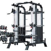 SK Équipement de fitness complet pour l'entraînement de force, multifonctionnel, demi-rack, Power Cage, Smith Machine, Squat Rack, en acier, pour la maison