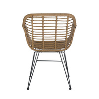 H003 Sortie d'usine Chaise de salle à manger en rotin en plastique de haute qualité tissée à la main Chaises de loisirs en rotin en plein air Luxe Moderne Vente en gros