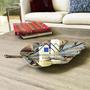 Plato de servicio de hojas de aluminio de gran venta para centros de mesa para el hogar, hoteles y restaurantes, Decoración de mesa moderna - Product Image 2