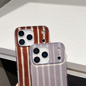 Coque de téléphone rayée tendance pour femme, mignonne et féminine, en TPU souple et mince, antichoc, pour iPhone 17 Pro et iPhone 16 17 Pro Max - Product Image 4