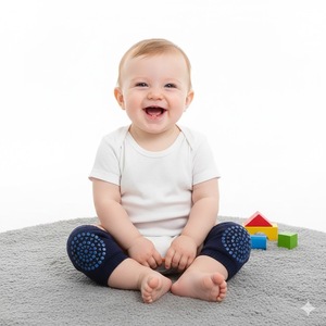 Genouillères antidérapantes <span class=keywords><strong>pour</strong></span> bébé, genouillères de sécurité <span class=keywords><strong>pour</strong></span> la marche, genouillères unisexes légères et respirantes <span class=keywords><strong>pour</strong></span> le printemps - Product Image 6