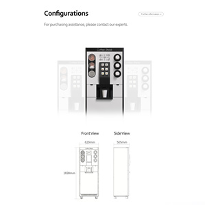 Distributeur automatique de café compact à monnayeur, écran tactile, refroidissement par compresseur, capacité 150-200, fonctionnement <span class=keywords><strong>24h</strong></span>/24 pour les petites entreprises - Product Image 5