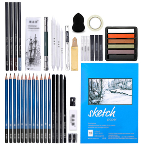 NOVISON Customized 50psc Sketching <b>Drawing</b> Kit Art Pencil Set Graphite Pencil Eraser Professional Pencil Standard Pencils - Product Image 3