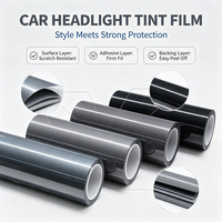 Film de protection de phares TPH Light Smoke 0,3x15m auto-réparant anti-rayures anti-UV anti-jaunissement pour feux de voiture en vinyle teinté