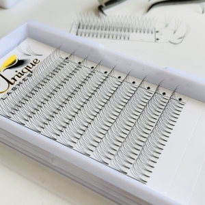 Mới tối đen PREMADE khối lượng người hâm mộ lông mi mở rộng 0.07mm 0.10mm 5D 6D 7D ngắn gốc promade người hâm mộ Lash khay CC Curl - Product Image 6