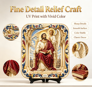 Artesanía en Resina Personalizada: Placa de Arte en Relieve 3D -- San Mateo el Evangelista (Decoración para Colgar en la Pared del Hogar/Regalo/Decoración para Iglesia Católica) - Product Image 6
