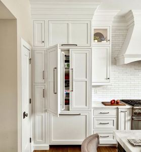 Simple Design Matt <b>White</b> Lacquer Finish Shaker Style Modern Kitchen Furniture - Product Image 6