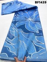 Tissu Jacquard Floral Artistique Élégant à Lignes Fluides, Brocart Scintillant avec Fil Métallique pour la Haute Couture Européenne et les Robes de Soirée de Créateurs
