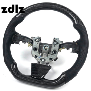 Volante de Fibra de Carbono y Cuero Perforado Negro Personalizado para Cadillac CTS CTSV CT4 CT5 ATS <span class=keywords><strong>ATSV</strong></span> - Product Image 3