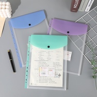 Pochettes de classement A4 en PP en gros pour l'archivage de documents de bureau, sacs de rangement pour contrats et feuilles mobiles, sacs de papeterie pour étudiants et sacs pour papiers d'examen