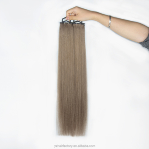 Double Drawn 12A # Extensions de cheveux humains Remy russes Genius Weft, 5 mèches, brun froid, sans silicone - Product Image 6