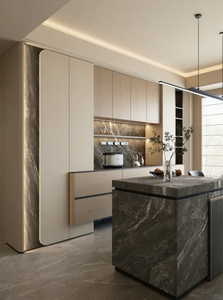 Whole-Home Custom Furniture Modern Luxury <strong>Dining</strong> Room Set Island Fluted Sideboard LED Strip Lighting for Kitchen &amp; <strong>Dining</strong> <strong>Area</strong> - Product Image 2
